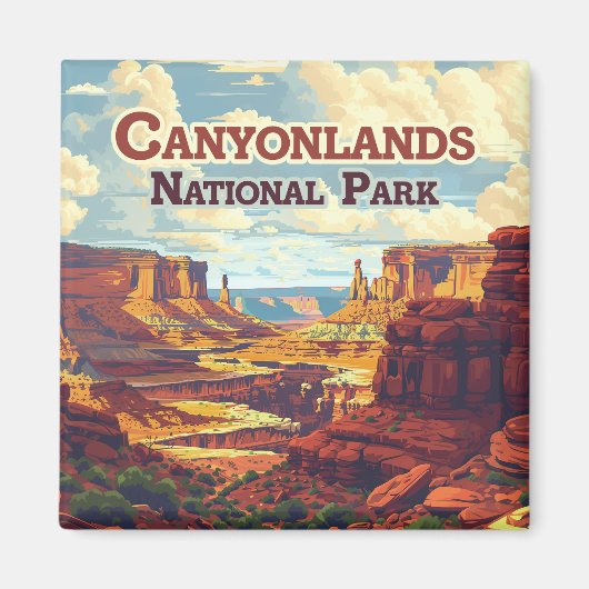 Canyonlands National Park Utah Moab Retro Magneet (Voorkant)