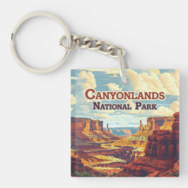 Canyonlands National Park Utah Moab Retro Sleutelhanger