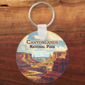 Canyonlands National Park Utah Moab Retro Sleutelhanger (Voorkant)
