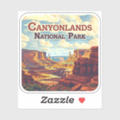 Canyonlands National Park Utah Moab Retro Sticker (Vel)