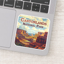 Canyonlands National Park Utah Moab Retro Sticker