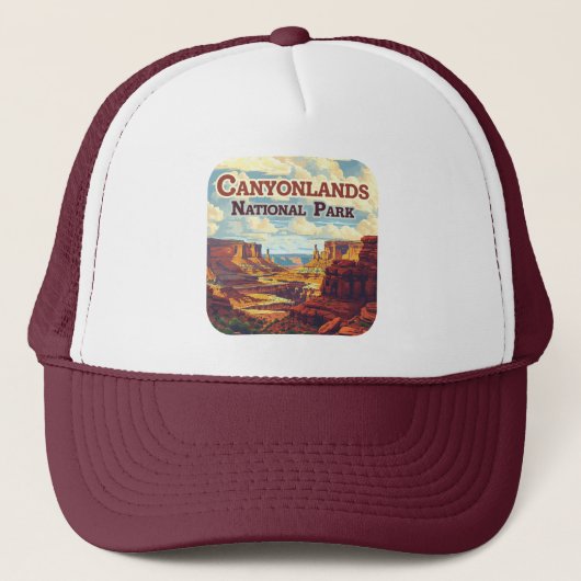 Canyonlands National Park Utah Moab Retro Trucker Pet (Voorkant)
