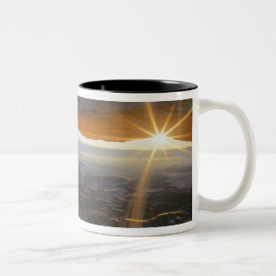 CANYONLANDS NATIONAL PARK, UTAH. VS. Gezicht Tweekleurige Koffiemok