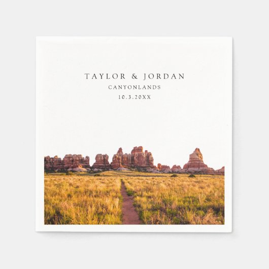 Canyonlands Trouwpapier Cocktail Servet (Voorkant)