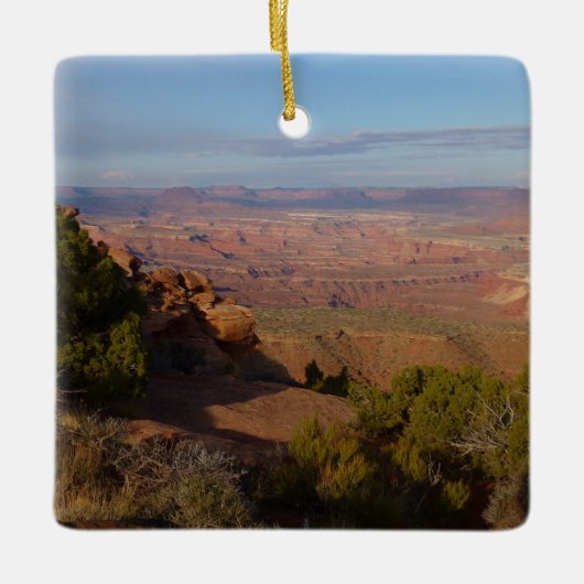 Canyonlands Uitzicht van Grand Uitzicht Point Trai Keramisch Ornament (Voorkant)