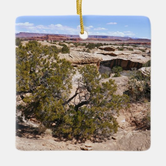 Canyonlands Uitzicht vanaf Cave Springs Trail Keramisch Ornament (Voorkant)
