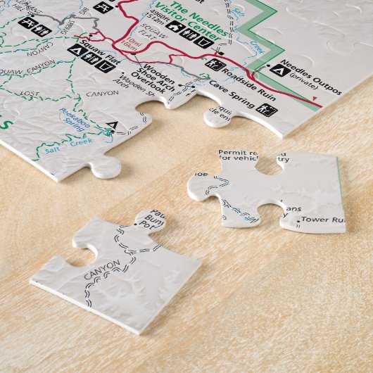 Canyonlands (Utah) kaart puzzle Legpuzzel (Zijkant)