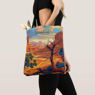Canyonlands Utah  kunst reisillustratie Tote Bag