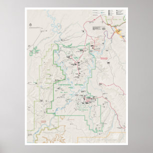 Canyonlands (Utah) plattegrond poster