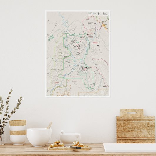 Canyonlands (Utah) plattegrond poster (Keuken)
