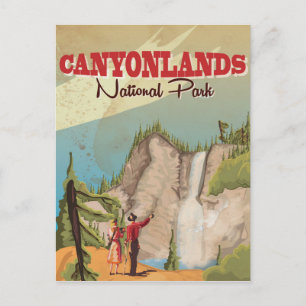 Canyonlands Vintage Reisposter Briefkaart