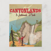 Canyonlands Vintage Travel Poster Briefkaart (Voorkant)