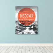 Canyons | Nieuwe horizons Citaat ontdekken Canvas Afdruk (Insitu (Houten vloer))