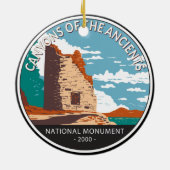 Canyons van de nationale monument van de Ouden Keramisch Ornament (Achterkant)