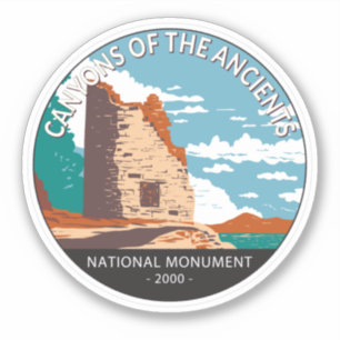 Canyons van de nationale monument van de Ouden Sticker