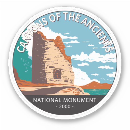 Canyons van de nationale monument van de Ouden Sticker (Voorkant)