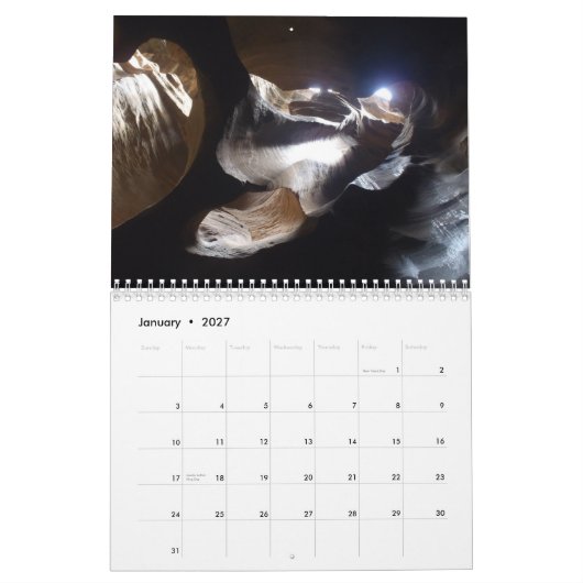 Canyons van het zuidwesten kalender (Jan 2027)