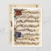 Canzoniere voor drie en vier stemmen briefkaart (Voorkant / Achterkant)