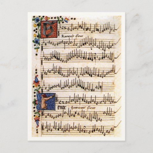 Canzoniere voor drie en vier stemmen briefkaart (Voorkant)