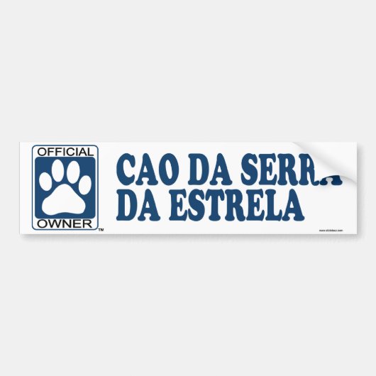 Cao Da Serra Da Estrela Blue Bumpersticker (Voorkant)