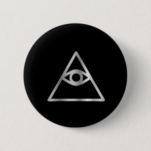 Cao dai Eye of Providence - Religious icon Ronde Button 5,7 Cm