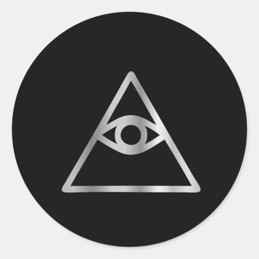 Cao dai Eye of Providence - Religious icon Ronde Sticker (Voorkant)