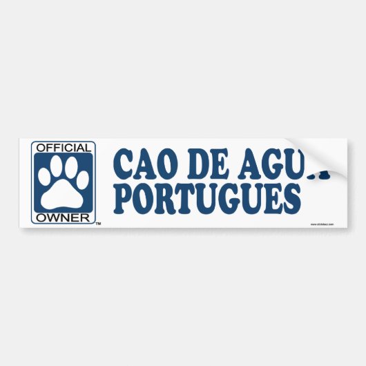 Cao De Agua Portugues Blue Bumpersticker (Voorkant)