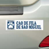 Cao De Fila De Sao Miguel Blue Bumpersticker (Op auto)