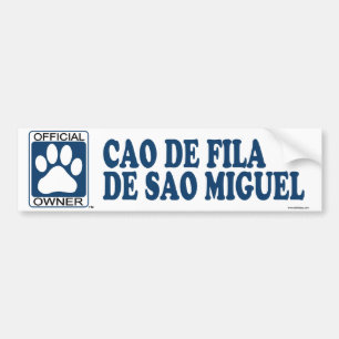 Cao De Fila De Sao Miguel Blue Bumpersticker