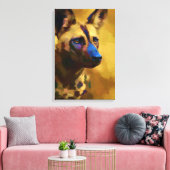 Cão Selvagem Africano Arte Canvas Afdruk (Insitu (Woonkamer))
