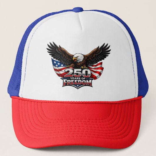Cap 250e verjaardag van de onafhankelijkheid Ameri Trucker Pet (Voorkant)