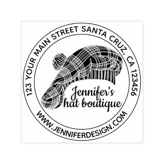 Cap Boutique Maatwerk Hoed Zelfinktende Stempel (Design)