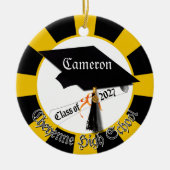 Cap Diploma Class of 2027 Photo Graduation Keramisch Ornament (Voorkant)