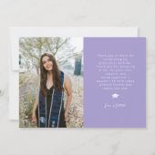 Cap. Gown. Done. Multi Foto Paarse Afstuderen Aankondiging (Achterkant)