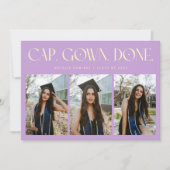 Cap. Gown. Done. Multi Foto Wisteria Afstuderen Aankondiging (Voorkant)