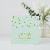 Cap Toss Olive & Sage Graduation Announcement Kaart (Staand voorkant)