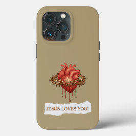 Capa com frase motivational "Jesus Ama Você" Case-Mate iPhone Case