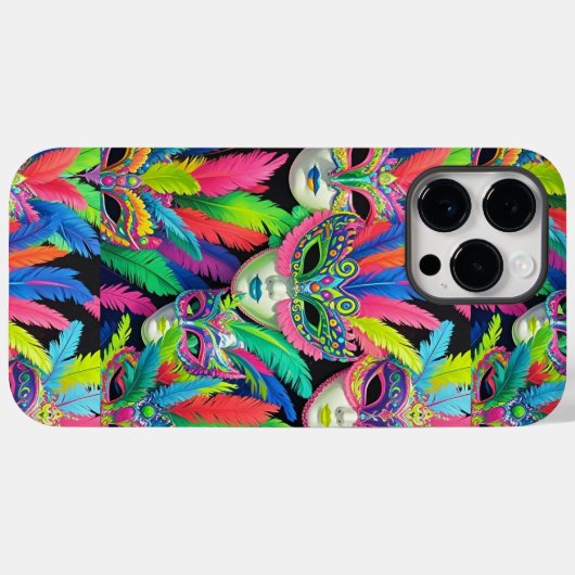 Capa de carnaval máscara  Case-Mate iPhone case (Achterkant (horizontaal))
