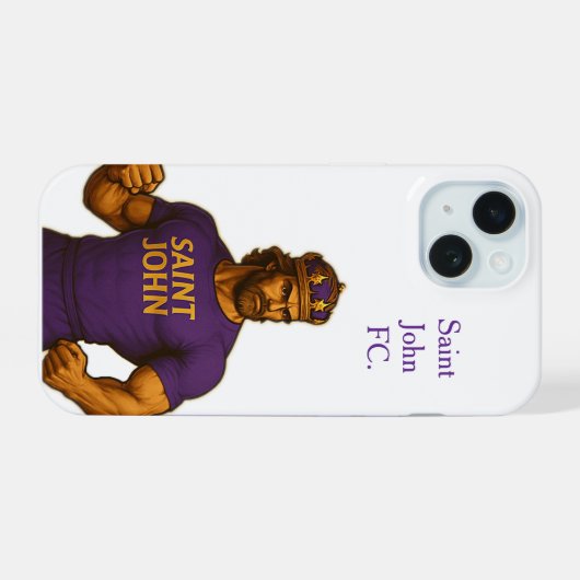Capa De Iphone 15 Saint John FC. iPhone 15 Case (Achterkant horizontaal)