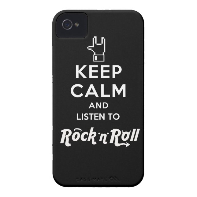 Capa iPhone4 light Keep Calm... Rock 'n' Roll Case-Mate iPhone Case (Achterkant)