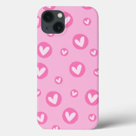 Capa IPhone Padrão de Corações Rosa Case-Mate iPhone Case