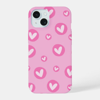 Capa IPhone Padrões de Coração 15 Case