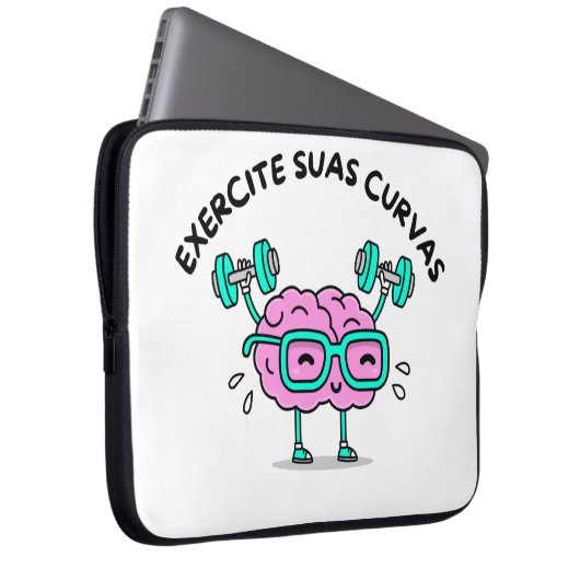 Capa Laptop 15 polegadas Exercite Suas Curvas Sleeve (Voorkant Rechts)