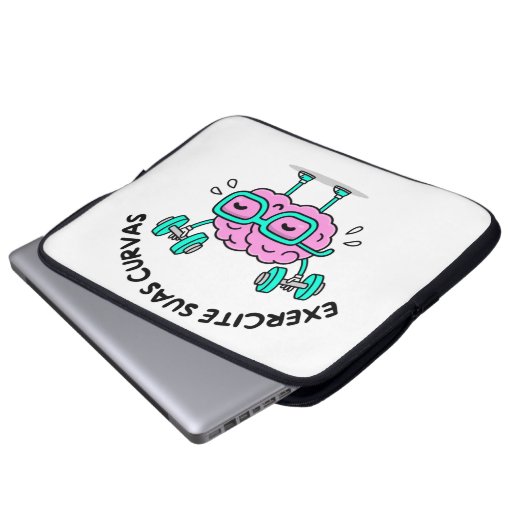 Capa Laptop 15 polegadas Exercite Suas Curvas Sleeve (Voorkant onderkant)