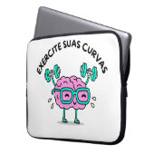 Capa Laptop 15 polegadas Exercite Suas Curvas Sleeve (Voorkant Links)