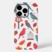 Capa para celular Pássaros e Flores DESING Case-Mate iPhone Case (Achterkant)