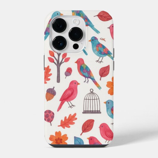 Capa para celular Pássaros e Flores DESING iPhone Hoesje (Achterkant)