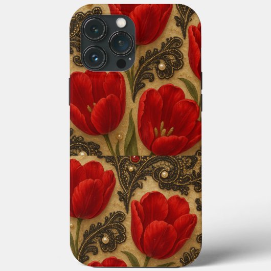 Capa para celular Tulipas e Renda  DESIGN  Case-Mate iPhone Case (Achterkant)