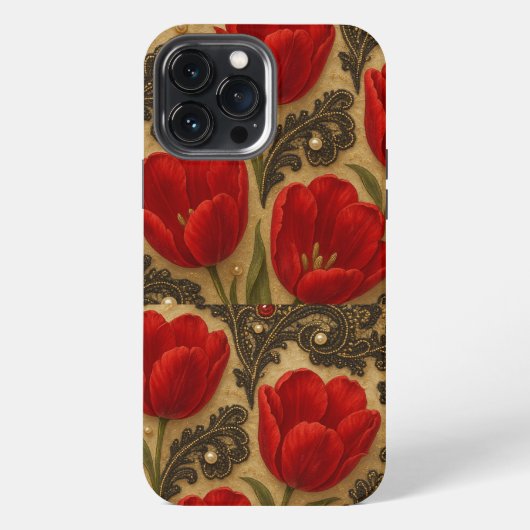 Capa para celular Tulipas e Renda DESIGN iPhone Hoesje (Achterkant)