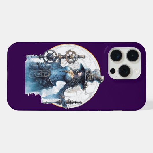 Capa para iPhone 15 Pro Max Evocação Steampunk iPhone Hoesje (Achterkant horizontaal)